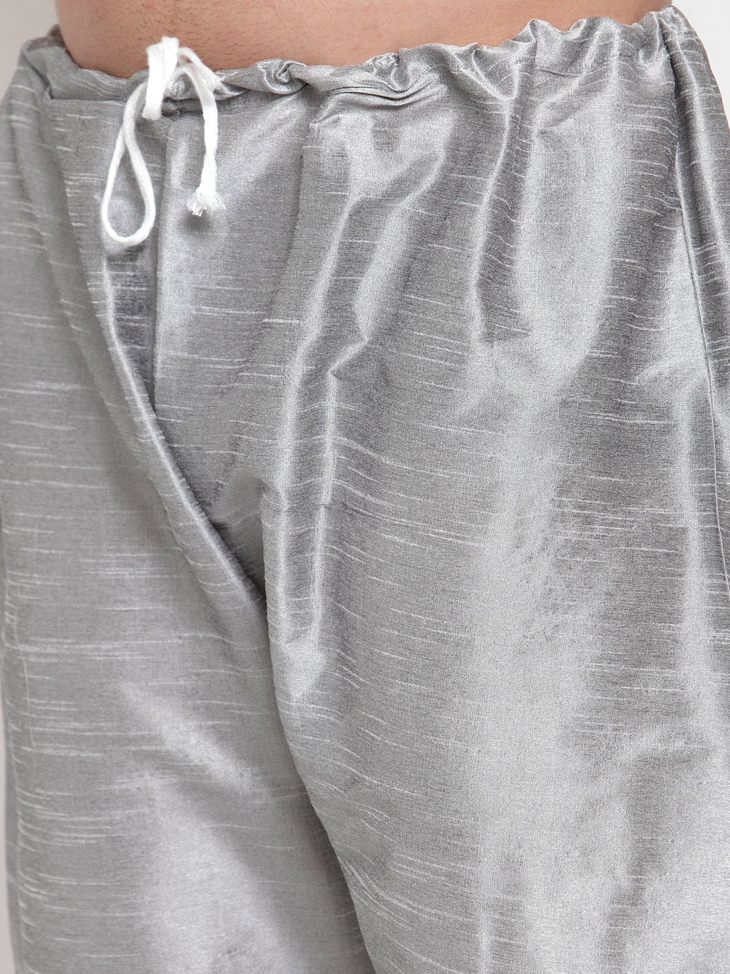 Jompers Men Silver Solid Kurta with Churidar - Distacart