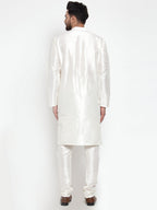 Jompers Men White Solid Kurta with Churidar - Distacart