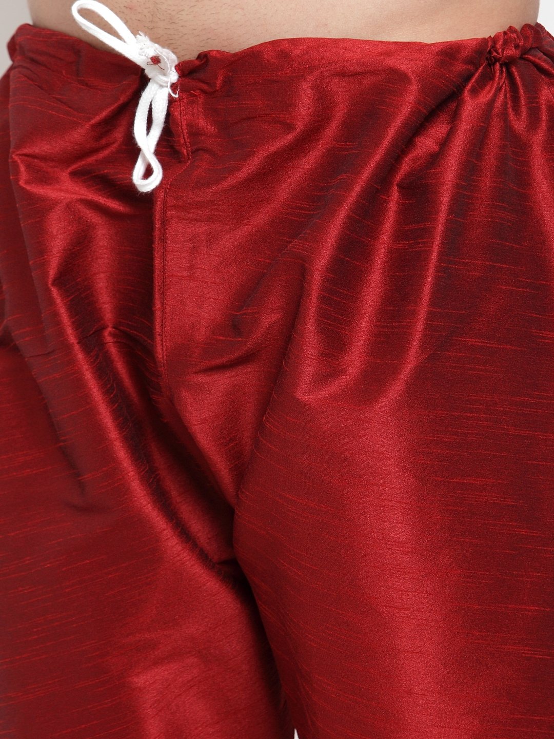 Jompers Men Maroon Solid Kurta with Churidar - Distacart