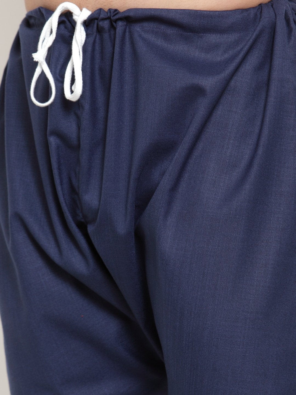Jompers Men Navy-Blue Solid Kurta with Churidar - Distacart
