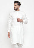 Jompers Men White Solid Kurta Only - Distacart
