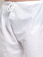 Jompers Men Blue & White Self Design Kurta with Churidar - Distacart
