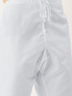 Jompers Men's Beautiful Blue Cotton Solid Kurta Pyjama