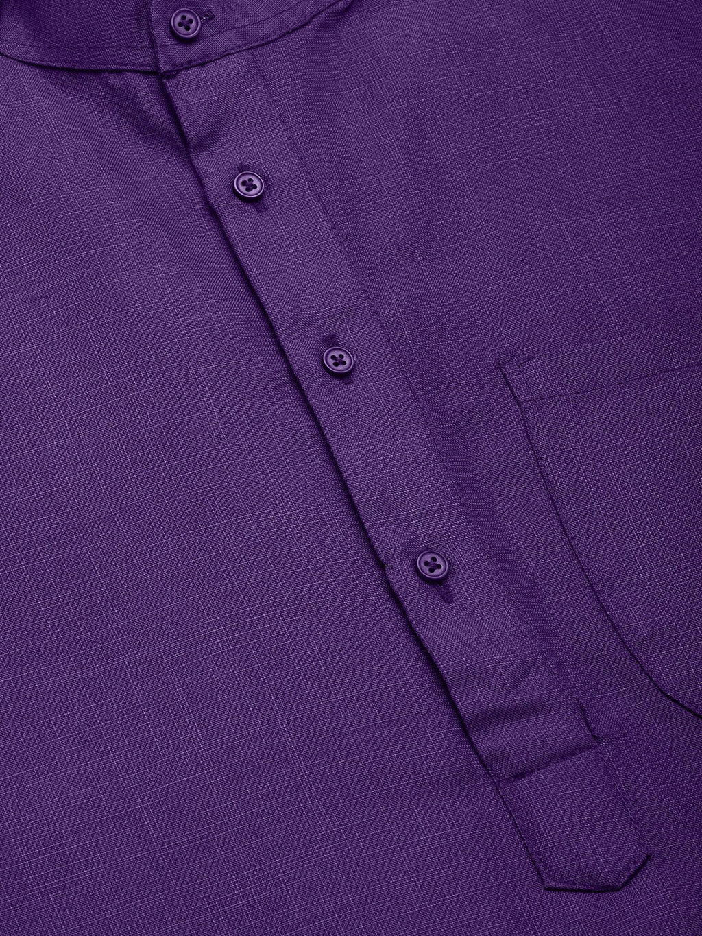 Jompers Men's Purple Cotton Solid Kurta Pyjama