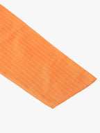 Jompers Men's Peach Striped Pleated Chikankari Kurta Only