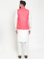 Jompers Beautiful Solid Kurta Pajama with Solid Waistcoat For Men