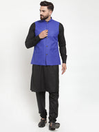 Jompers Men's Solid Kurta Pajama with Solid Royal Waistcoat