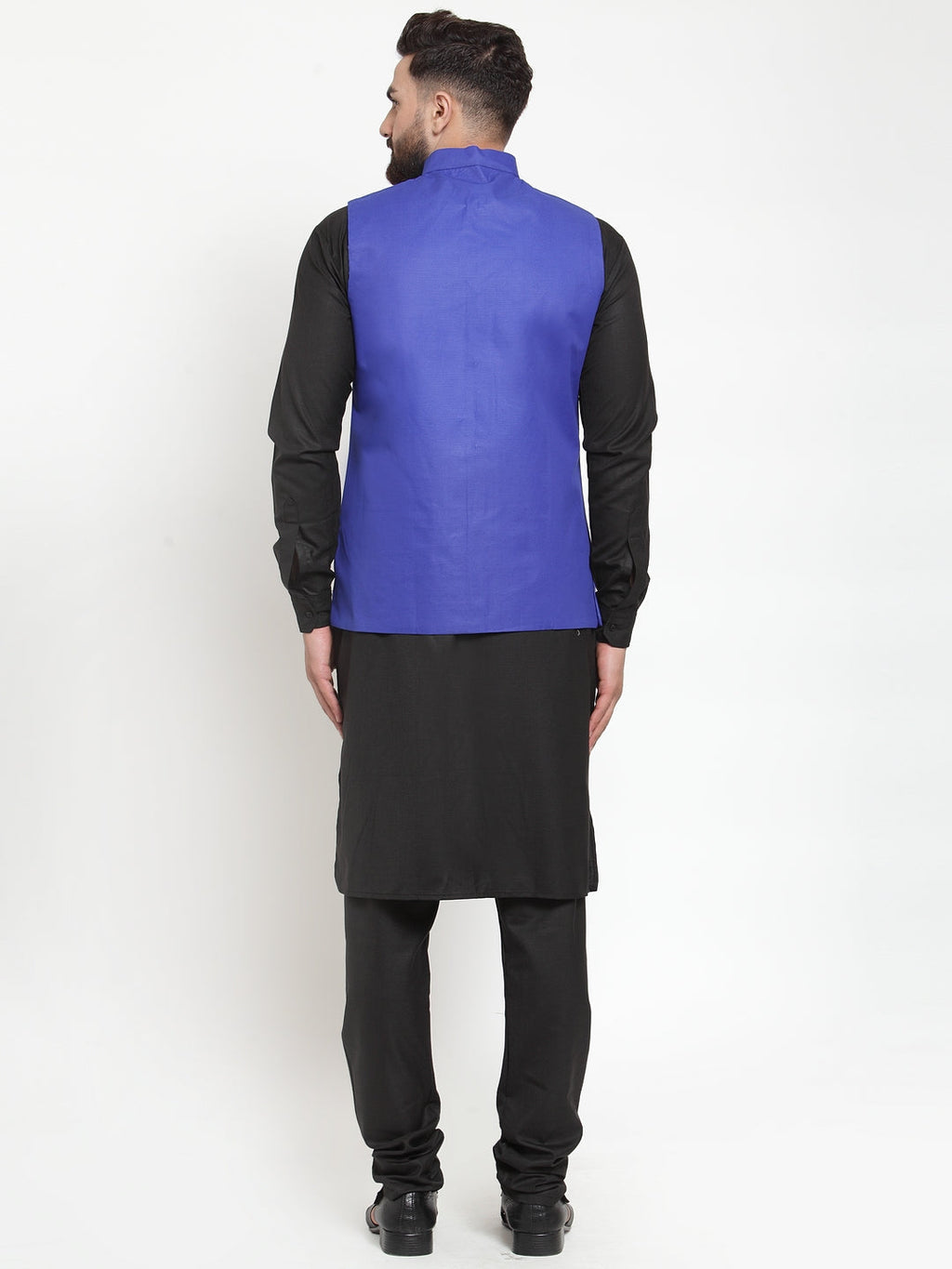 Jompers Men's Solid Kurta Pajama with Solid Royal Waistcoat