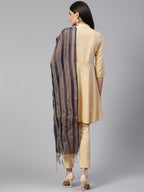 Jompers Women Beige Solid Kurta with Trousers & Dupatta - Distacart