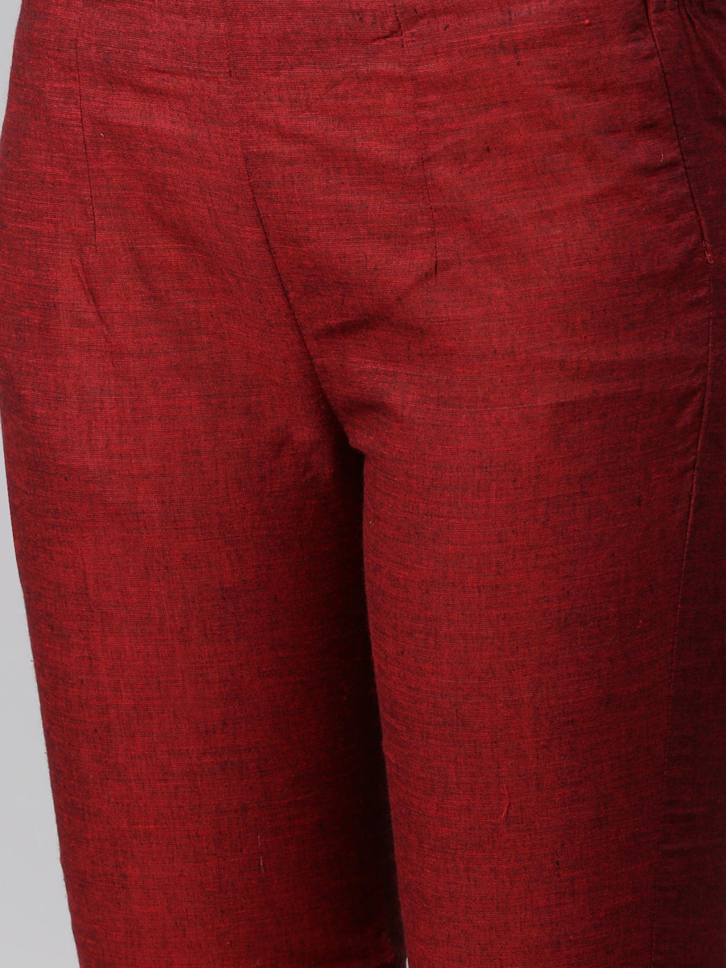 Jompers Women Maroon Yoke Design Kurta with Trousers - Distacart