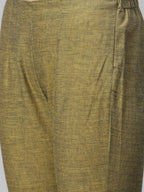 Jompers Women Mustard Yoke Design Kurta with Trousers - Distacart