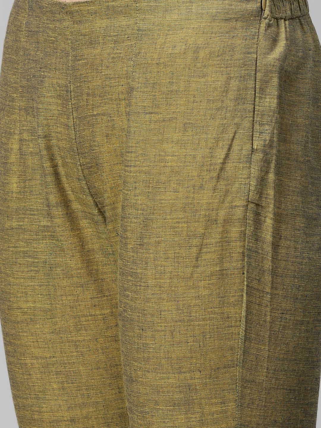 Jompers Women Mustard Yoke Design Kurta with Trousers - Distacart