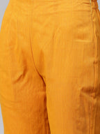 Jompers Women Yellow Printed Kurta with Trousers - Distacart
