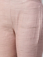 Jompers Women Pink Woven Design Kurta with Trousers - Distacart