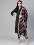 Jompers Women Black & Grey Solid Kurta with Trousers & Dupatta - Distacart