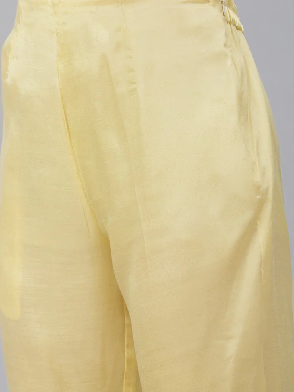 Jompers Women's Yellow Embroidered Regular Sequinned Kurta with Trousers & Dupatta