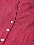 Jompers Women Pink & Beige Self-Striped Kurta with Trousers & Dupatta - Distacart