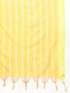 Jompers Women's Printed flared kurta palazzo dupatta set - Yellow
