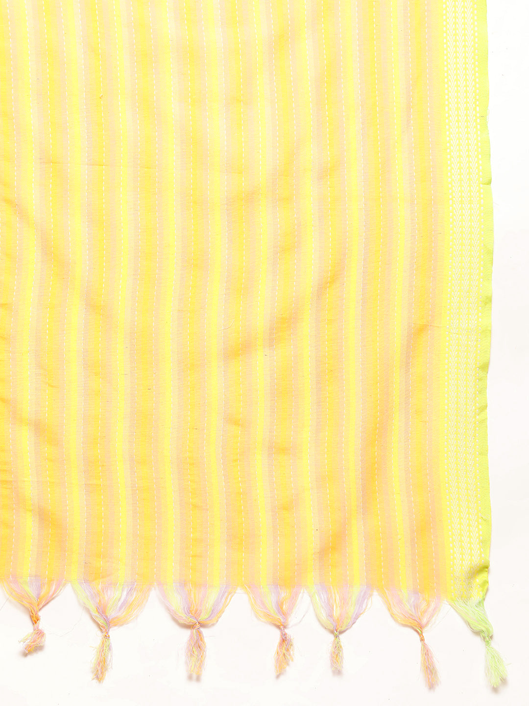 Jompers Women's Printed flared kurta palazzo dupatta set - Yellow