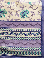 Jompers Women Blue & Green Self-Striped Kurta with Trousers & Printed Dupatta - Distacart