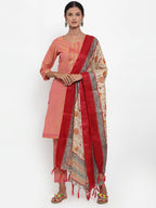 Jompers Women Pink Solid Kurta with Trousers & Dupatta - Distacart