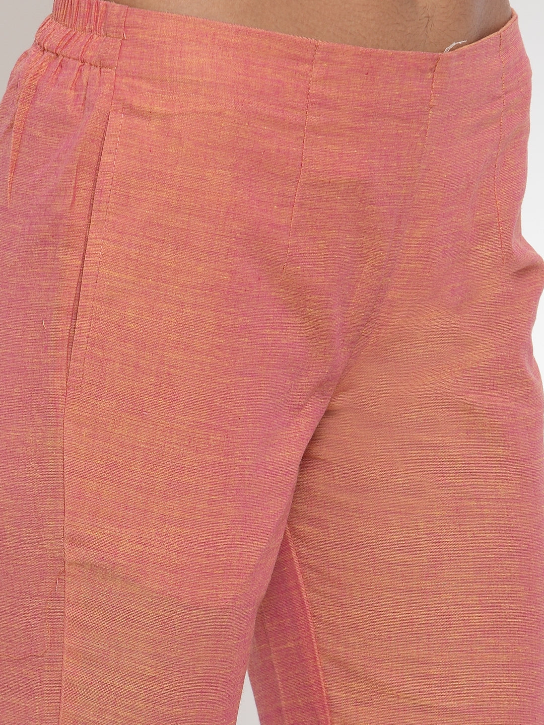 Jompers Women Pink Solid Kurta with Trousers & Dupatta - Distacart