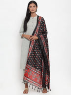 Jompers Women Grey Solid Kurta with Trousers & Dupatta - Distacart
