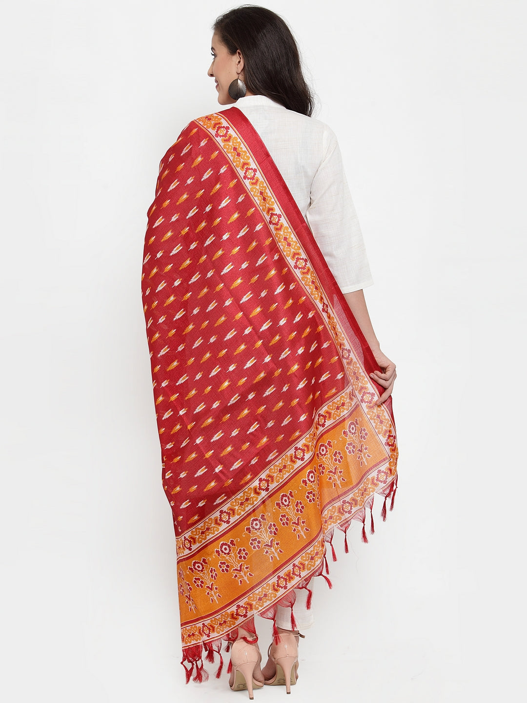 Jompers Women Off-White Solid Kurta with Trousers & Dupatta - Distacart