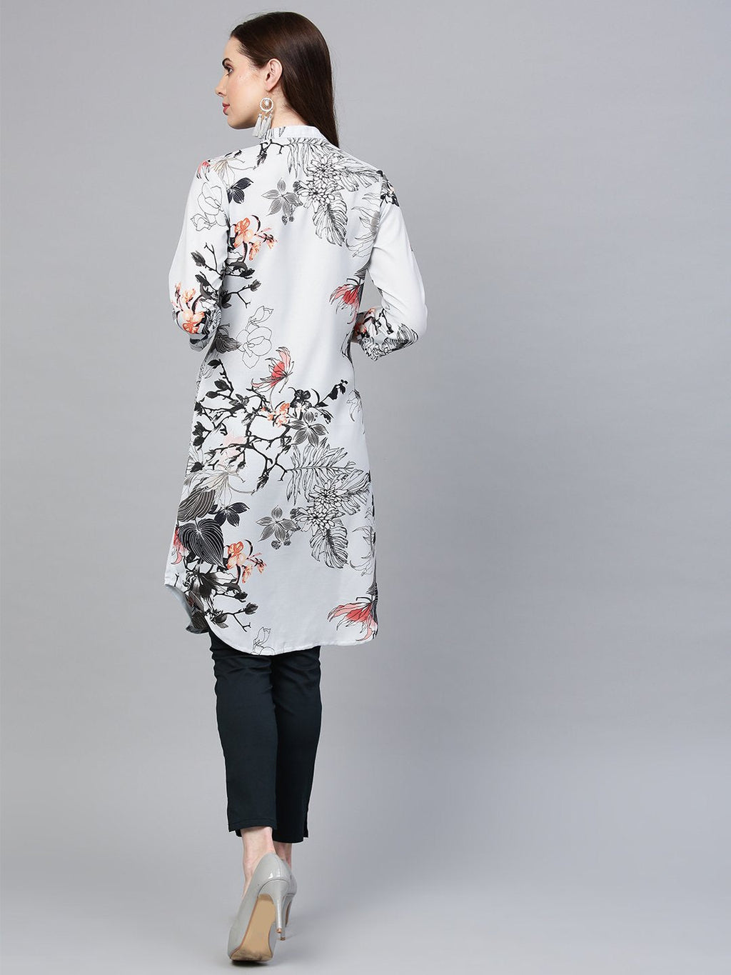 Jompers Women Blue & Black Printed Summer-cool A-line Kurta - Distacart