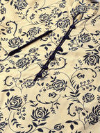 Jompers Women Cream-Coloured & Navy Blue Printed A-Line Kurta - Distacart