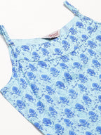 Jompers Women Blue Printed Straight Kurta - Distacart