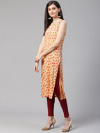 Jompers Women Yellow Printed Straight Kurta - Distacart