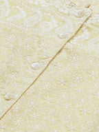 Jompers Women's Yellow & White Chikankari Embroidered Kurta with Palazzos