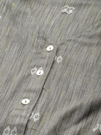 Jompers Women Grey Woven Design Flaired Kurta - Distacart