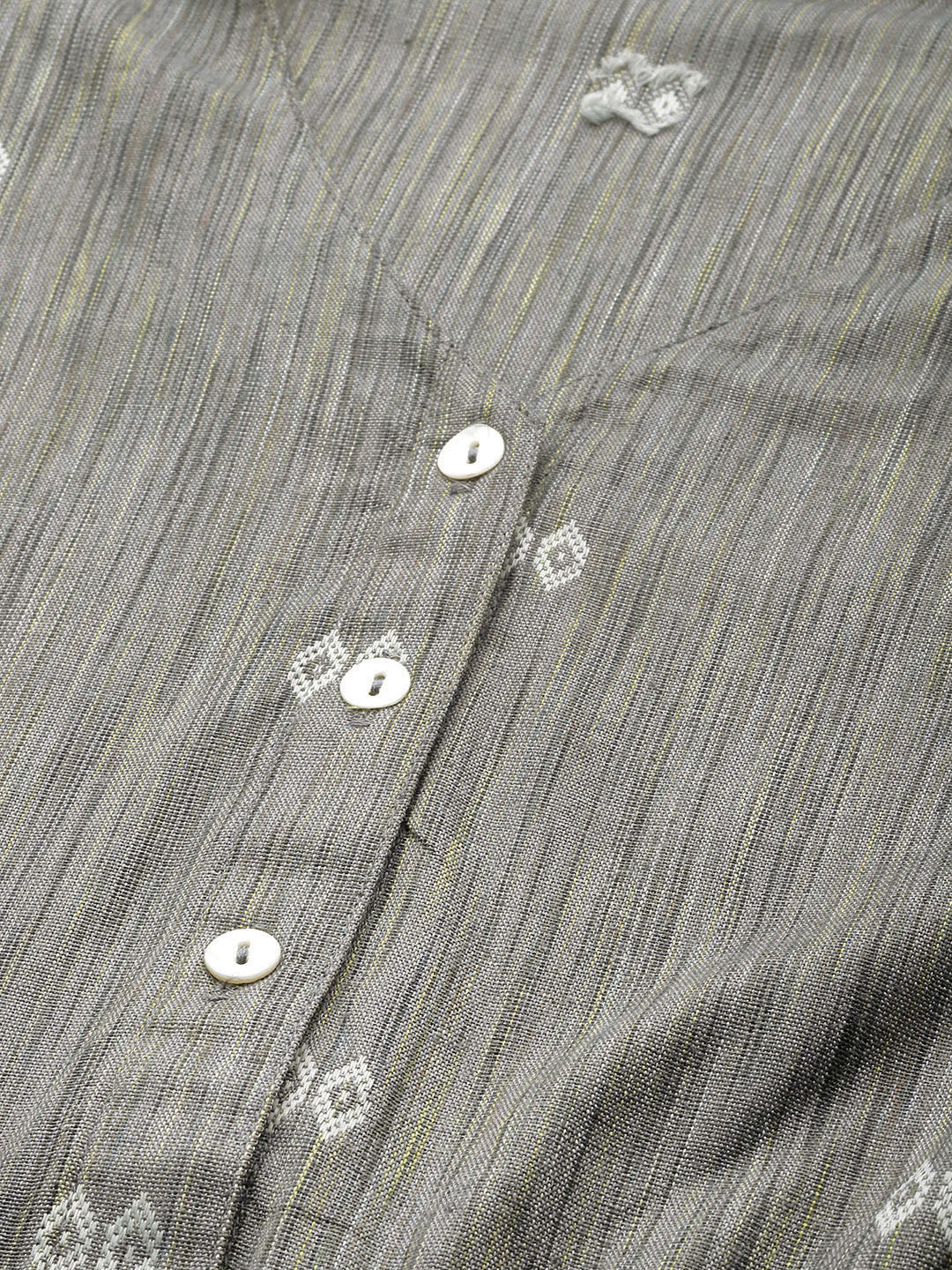 Jompers Women Grey Woven Design Flaired Kurta - Distacart