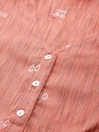Jompers Women Orange Woven Design Flaired Kurta - Distacart
