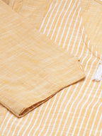 Jompers Women Yellow Pure Cotton Striped Pleated Kurta - Distacart