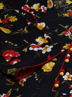 Jompers Women Black & Red Floral Printed Floral Anarkali Kurta - Distacart