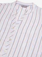 Jompers Women White & Orange Striped Indigo Fusion Kurta - Distacart