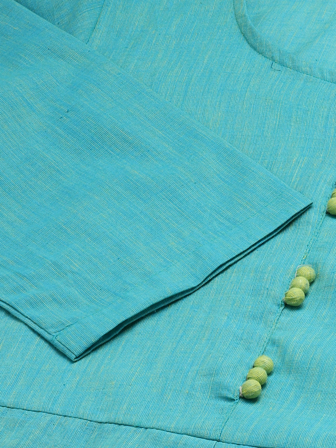 Jompers Women Blue Woven Design Pure Cotton Straight Pleated Kurta - Distacart