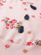 Jompers Women Pink & Red Floral Printed A-Line Kurta - Distacart