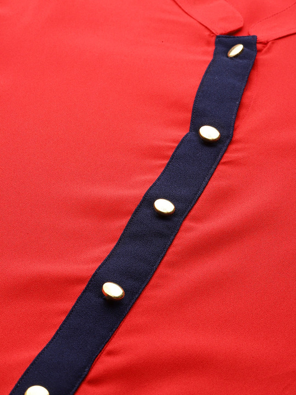 Jompers Women Red & Navy Blue Solid A-line Kurta - Distacart