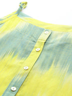 Jompers Women's Pure Cotton Yellow Ikkat Kurta - Distacart