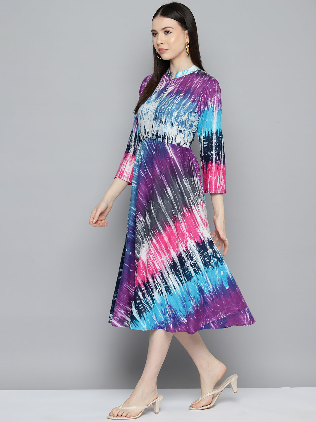 Jompers Women's Ombre effect flared dress - Purple - Distacart