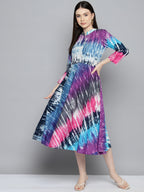 Jompers Women's Ombre effect flared dress - Purple - Distacart