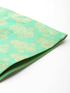 Jompers Women's Cutdana emblished Jacqard Lehenga Choli with dupatta - Green