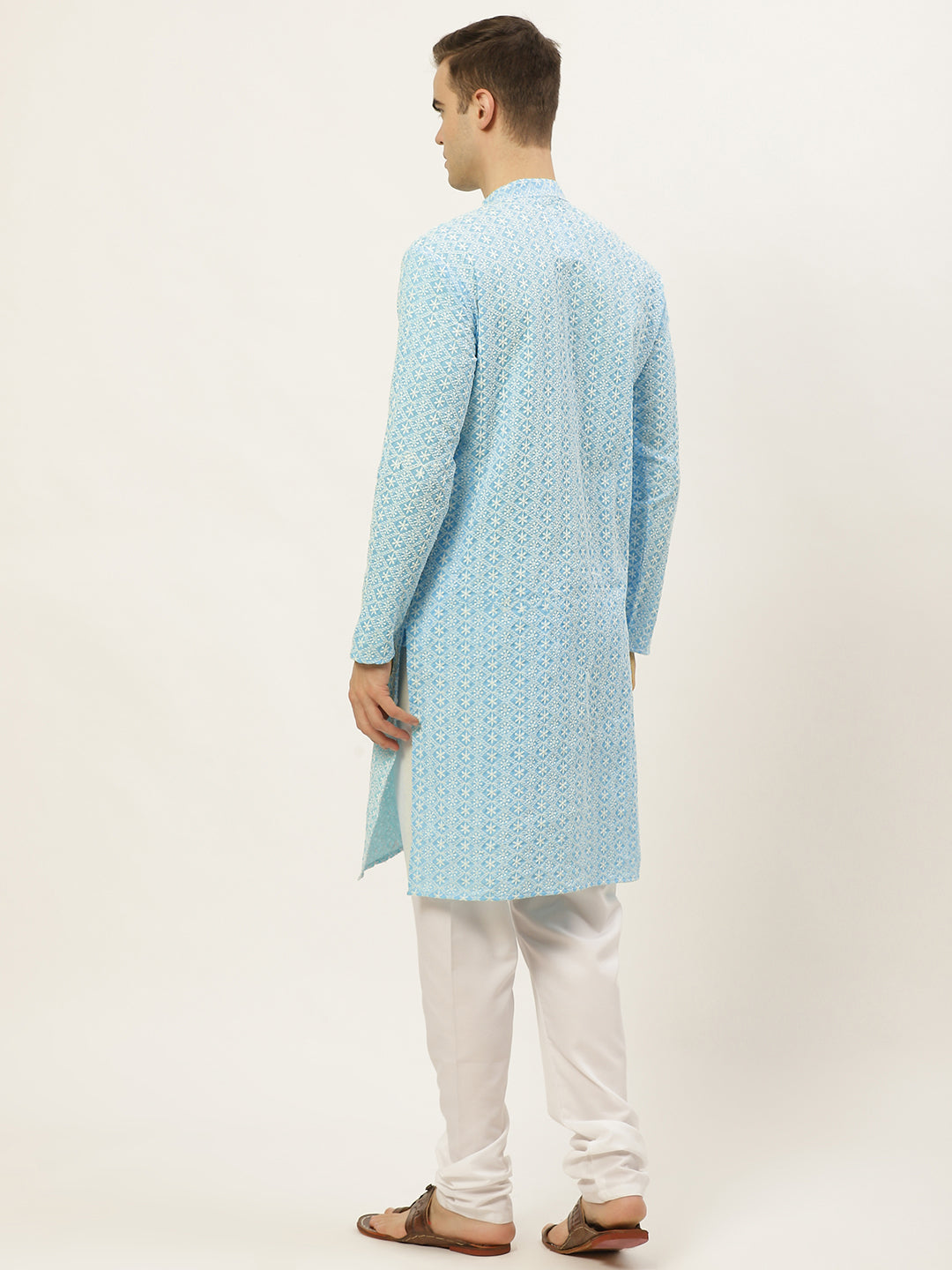 Jompers Men's Sky Embroidered Kurta Payjama Sets