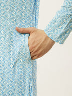 Jompers Men's Sky Embroidered Kurta Payjama Sets