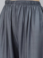 Jompers Women Grey Solid Straight Palazzos - Distacart