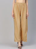Jompers Women Beige Solid Straight Palazzos - Distacart